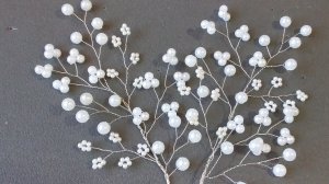 Бисероплетение.   Декоративные веточки. Мастер класс. Пошаговый МК для начинающих.