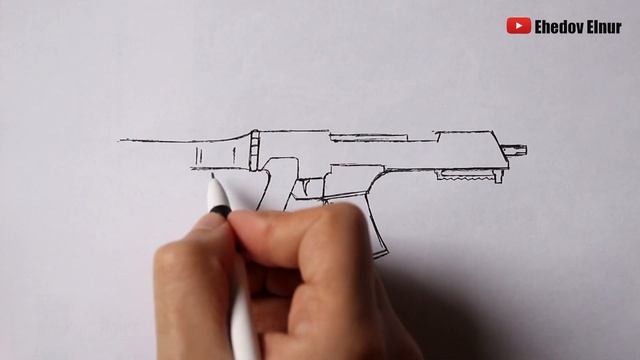 Как нарисовать оружие из игры PUBG | G36C смотреть онлайн