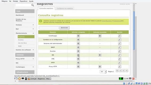 Zentyal server Configuracion de IDS (sistema de deteccion de intrusiones) смотреть онлайн