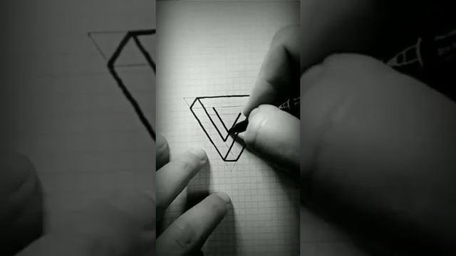 КАК НАРИСОВАТЬ 3Д ТРЕУГОЛЬНИК??? смотреть онлайн