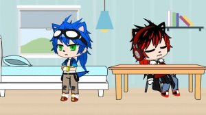 24 часа соник с шедоу в одной комноте 1# gacha club