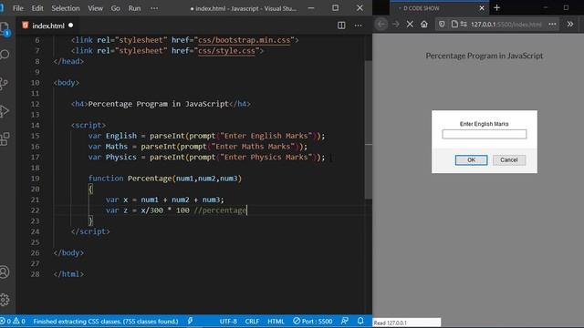 Program To Calculate Percentage in JavaScript | Percentage in JavaScript смотреть онлайн