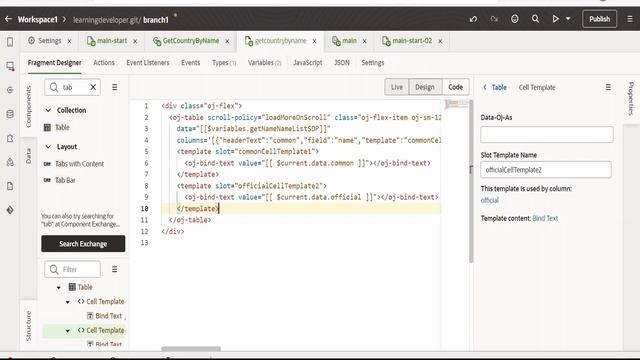 How to freeze table component column in Oracle Visual Builder? | frozenedge | start | end | VBCS смотреть онлайн