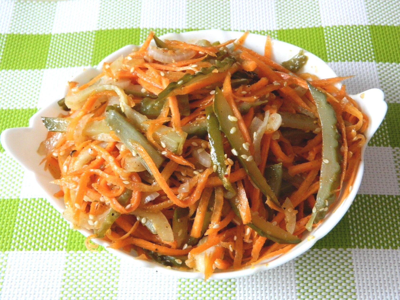 САЛАТ по-КОРЕЙСКИ с МАРИНОВАННЫМИ ОГУРЦАМИ смотреть онлайн