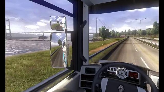 ETS2 - Renault Magnum with a huge load смотреть онлайн