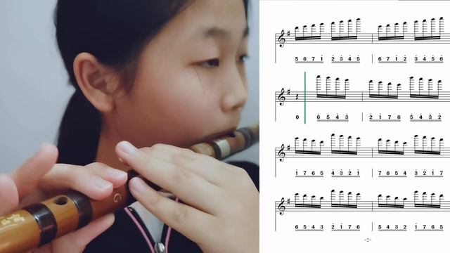 Dizi exercise twelve for G key dizi flute notation video (how to play Chinese bamboo flute) смотреть онлайн