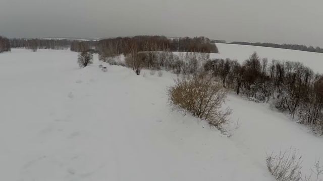 Прогулка с DJI Phantom 2 V.2.0 на фоне Кемеровских сноукайтингистов смотреть онлайн