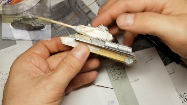ИС-2 из картона. (завершение корпуса),1/72 смотреть онлайн