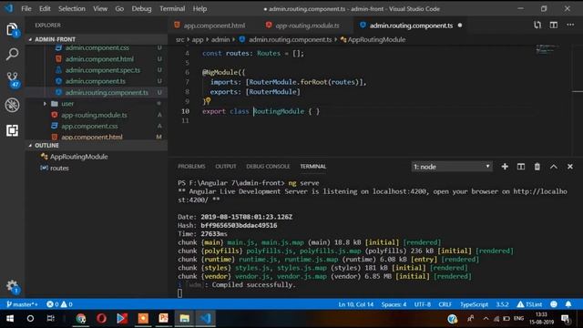 Part-1- How to separate Admin from front in Angular 7/8 | Angular 7/8 Tutorial 2019 смотреть онлайн