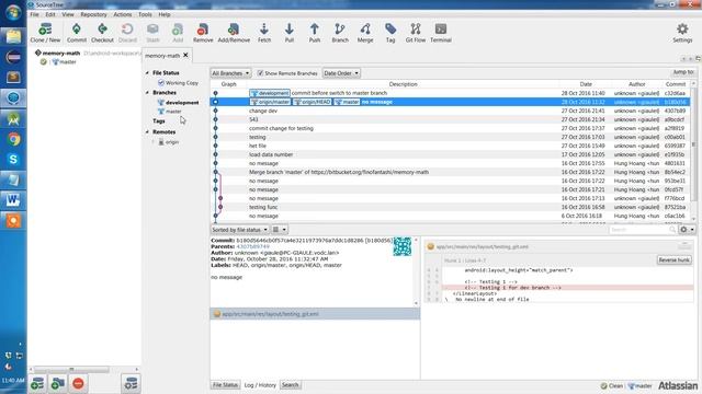 #Git #SourceTree | How to create and merge code between branches (v1) смотреть онлайн