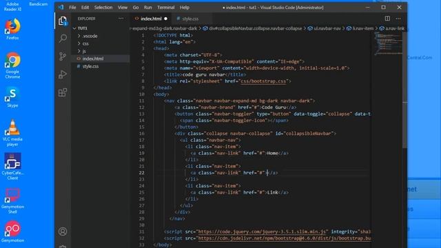 How to build a Navbar with Bootstrap4 смотреть онлайн