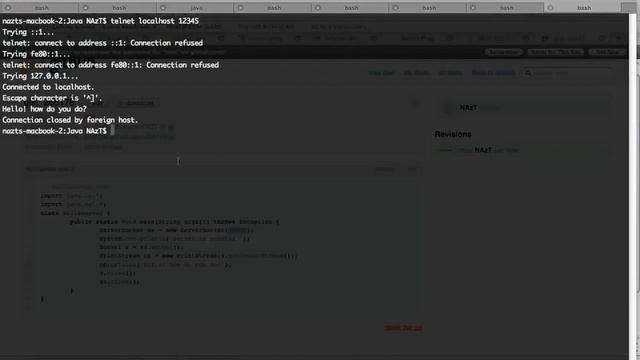 Basic Socket Programming in Java [ HelloServer.java ] смотреть онлайн