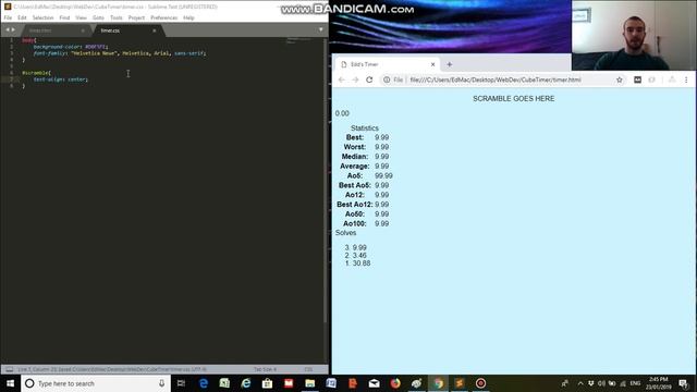 Coding a Rubik's Cube timer pt. 2: Styling Our Page (CSS) смотреть онлайн