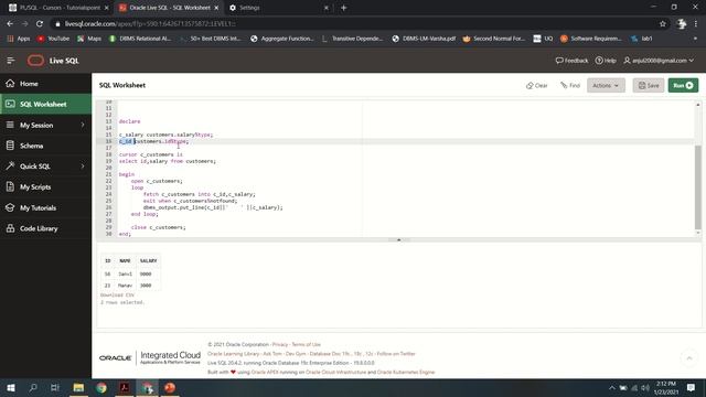 module 2-explicit cursor exmaple смотреть онлайн
