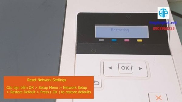 Hướng dẫn Reset Factory Defaults và Reset Network Settings cho máy in HP Color Laserjet Pro M252n