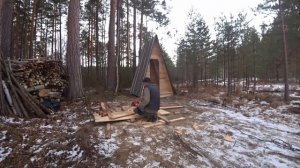 Шалаш в лесу. Дачный туалет своими руками по типу A-Frame