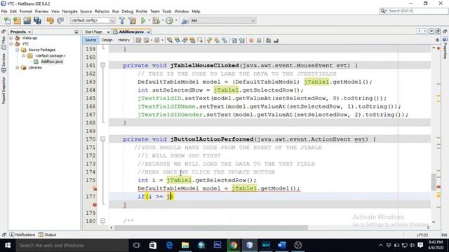 How To Update JTable Selected Row Using JTextfields in Java With Source Code смотреть онлайн