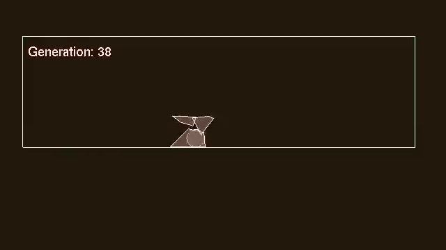 Genetic algorithm. Learning to jump over ball. смотреть онлайн
