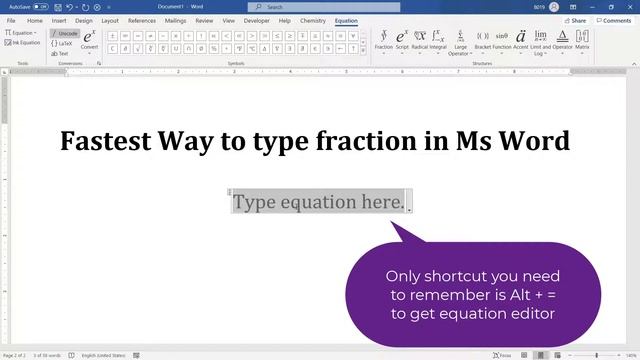 How to type fraction in Word Easy and Fastest Way to create any fraction in Word [2021] смотреть онлайн