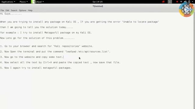 Kali Linux unable to locate package Problem solved смотреть онлайн