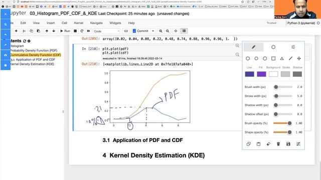 #4 histogram of the probability distribution | pdf and cdf of normal distribution | PyCSR смотреть онлайн
