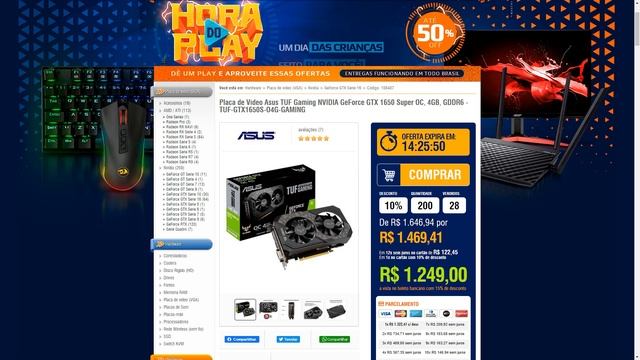Promoções de Hardware 26/09/2020 ! RX 5600XT R$ 1.799,00 + RX 5500XT 8GB R$ 1.399,00 смотреть онлайн