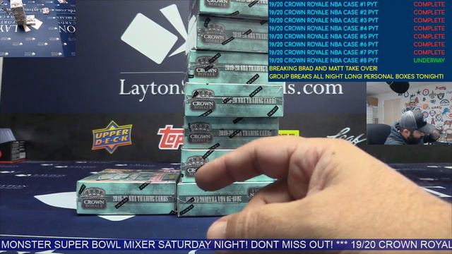 2019/20 Panini Crown Royale Basketball Hobby 16 Box Case Break #8 смотреть онлайн