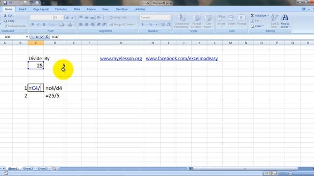 Divide Numbers In Excel смотреть онлайн