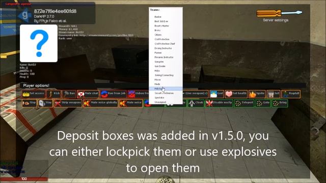 PAYDAY Bank Robbery System - Garrysmod DarkRP v1.6.0 смотреть онлайн