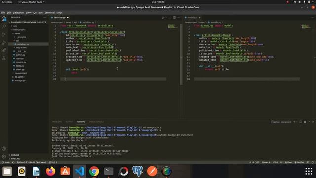 Django Rest Framework Lesson 2 (Serializers) смотреть онлайн
