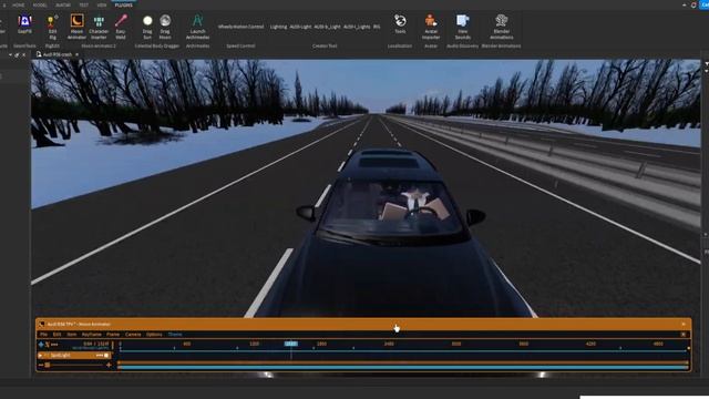 Audi RS6 autobahn crash - Roblox Studio animation with Moon Animator plugin смотреть онлайн