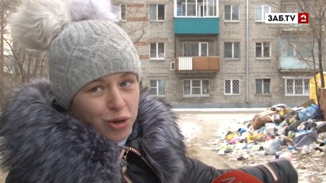 Читинский двор к Новому году украсила живописная помойка