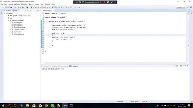 Ayo Belajar Java (6) Menentukan Bilangan Faktorial смотреть онлайн
