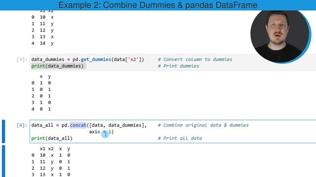 Create 1/0 Dummy Variable in pandas DataFrame in Python (2 Examples) | get_dummies & concat Functio смотреть онлайн