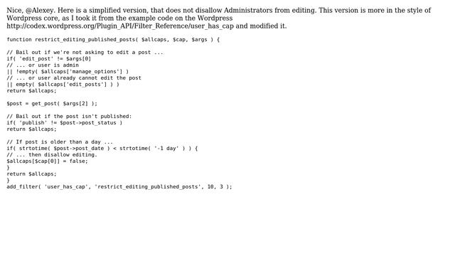 Wordpress: How to disable edit post option after period of time? (2 Solutions!!) смотреть онлайн