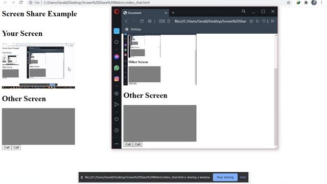 Javascript Screen Share Webrtc смотреть онлайн