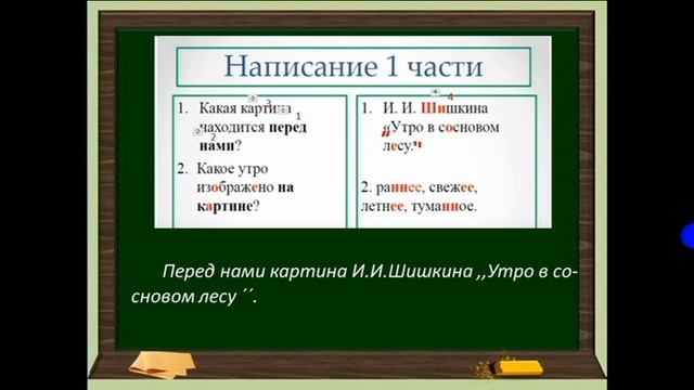 2 класс Русский язык Сочинение по картине Утро в сосновом лесу И Шишкина смотреть онлайн