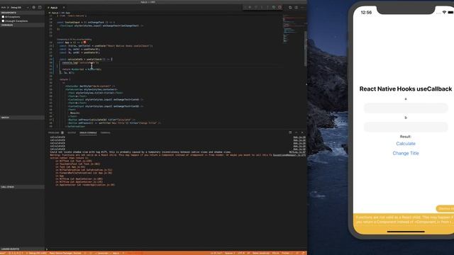 React Native Hooks - useCallback смотреть онлайн