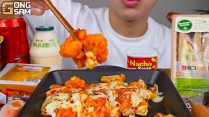 ASMR MUKBANG 편의점 핵불닭 미니! 떡볶이 & 핫도그 & 치즈 피자 FIRE Noodle & HOT DOG & CHEESE PIZZA