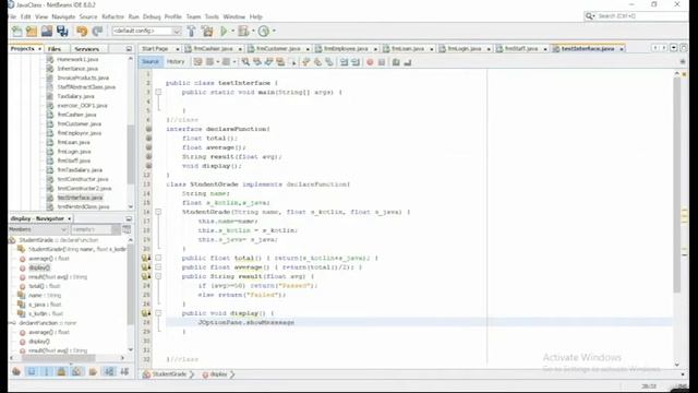Netbeans Java Test Interface (Interface Example) смотреть онлайн