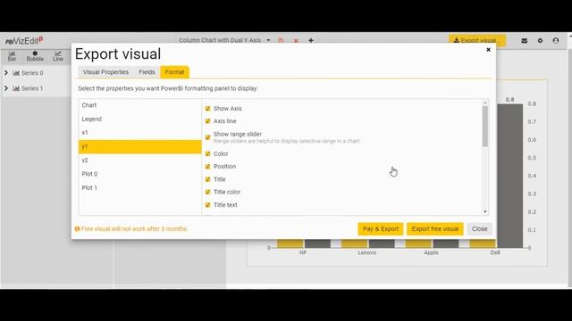 PBIVizEdit Dual Y Axis Column Chart - Power BI Custom Visual смотреть онлайн