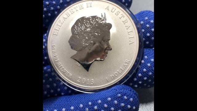 Лунар Австралия, Год Змеи 2013, 1 унция серебра 999 смотреть онлайн