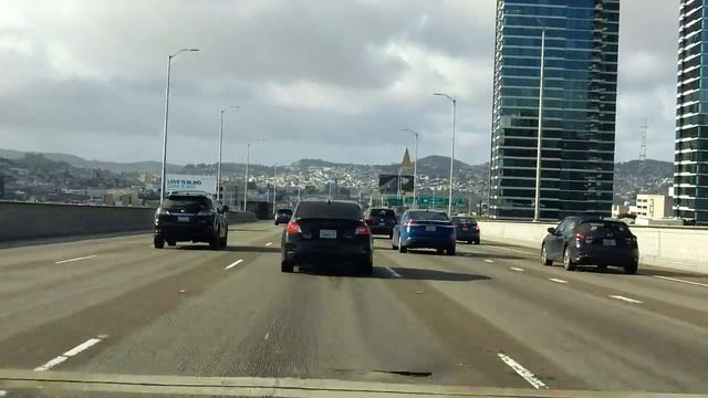 San Francisco - Oakland Bay Bridge (Western Section) westbound смотреть онлайн