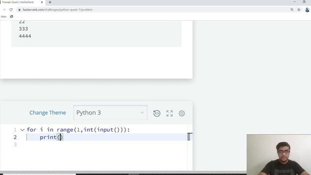 Triangle Quest in Hackerrank || Two lines code || Using Python смотреть онлайн