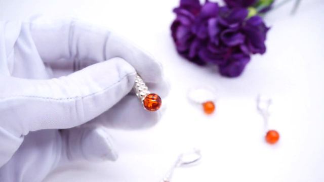 Гарнитур серьги и кольцо посеребрение янтарь комплект гарнитур 3991 Хорошие Вещи смотреть онлайн