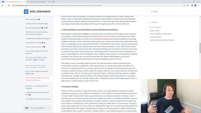 Hack The Box Dante Pro Lab Review, Reflection and Resources смотреть онлайн