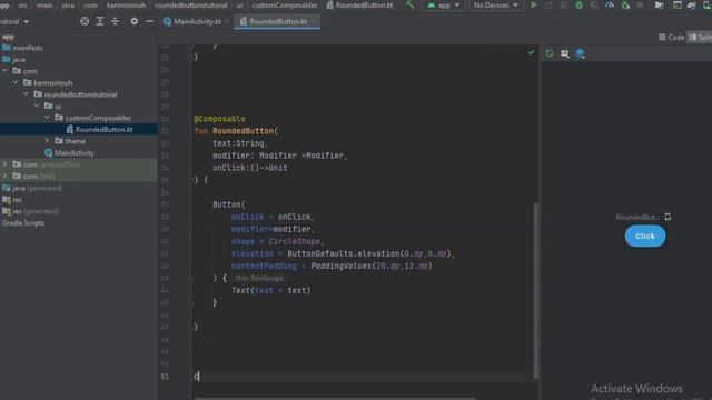 Android Custom Rounded Button In Jetpack Compose смотреть онлайн