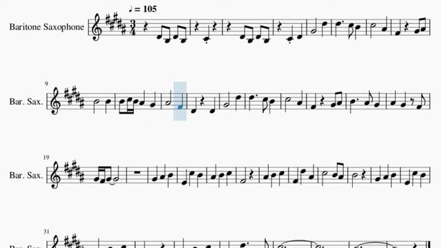 Baritone Sax Sheet Music: How to play Dawn Winery Theme (Genshin Impact) by Yu Peng Cheng смотреть онлайн