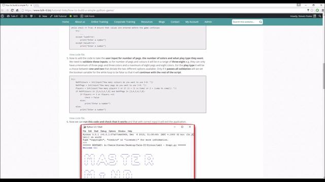 Creating a Simple Python Game - Writing the Main script - Part 3 смотреть онлайн