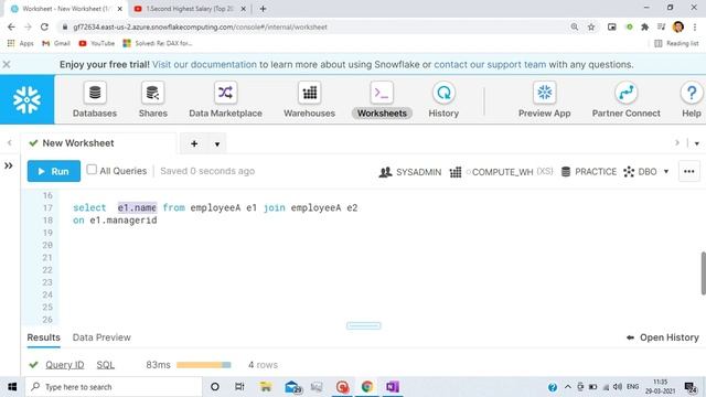 11. Self Join Based Question (Top 20 SQL Interview Questions) |SQL Interview Series for Freshers| смотреть онлайн